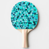 Raquette De Ping Pong Motif Triangles Turquoise moderne (Devant)