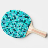Raquette De Ping Pong Motif Triangles Turquoise moderne (Côté)