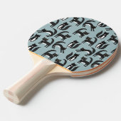 Raquette De Ping Pong Motif Tuxedo noir et blanc (Devant Angle)