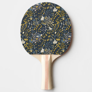 Raquette De Ping Pong Motif vintage abstrait