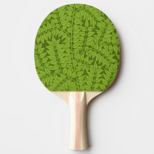 Raquette De Ping Pong Motif vintage feuille verte de William Morris Bran