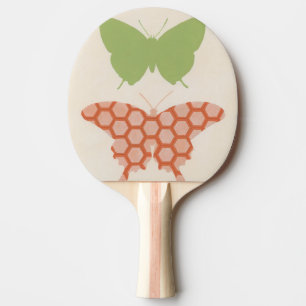 Raquette De Ping Pong Motifs de papillon décoratifs sur l'arrière - plan