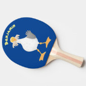 Raquette De Ping Pong Mouette drôle avec frites dessin animé (Côté)