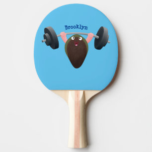 Raquette De Ping Pong Moule amusante travaillant sur l'illustration de d