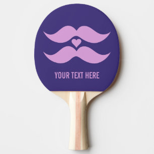 Raquette De Ping Pong Moustaches roses pagaie de ping-pong personnalisée