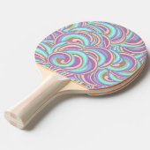 Raquette De Ping Pong Multicolor Swirls Pattern (Devant Angle)