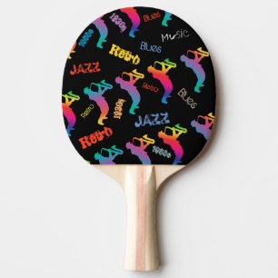 Raquette De Ping Pong Musiciens de jazz Musique rétro POP ART