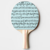 Raquette De Ping Pong Musique feuille bleue (Dos)