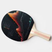 Raquette De Ping Pong musique noire ciel étoilé (Côté)