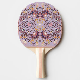 Raquette De Ping Pong Nappe à fleurs indiennes : belle motif pastel