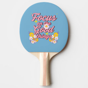 Raquette De Ping Pong Nature Soul Slogan Focus sur les bonnes choses