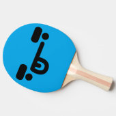 Raquette De Ping Pong Naughty Confus Face Bleu Ping Paddle (Côté)