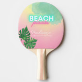 Raquette De Ping Pong Neon Beach Please Enterrement de Vie de Jeune Fill (Devant)