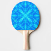 Raquette De Ping Pong Neon Blue Turquoise Psychedelic Cloudy Abstrait (Devant)