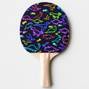 Raquette De Ping Pong Neon Dinosaures 