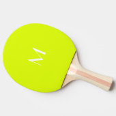 Raquette De Ping Pong néon jaune - monogrammé (Côté)