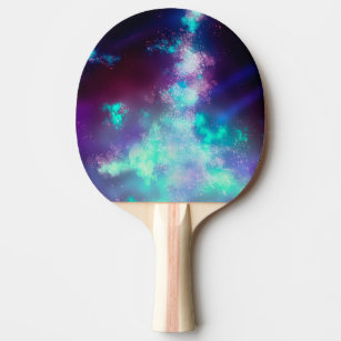 Raquette De Ping Pong Night Sky Neon Lights Ping Pong Paddle