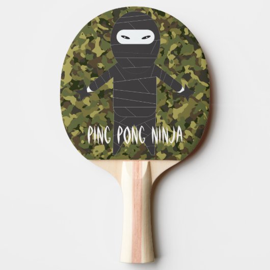 Raquette De Ping Pong Ninja Drôle Smack Talk Fun Camo (Dos)