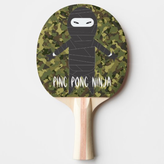 Raquette De Ping Pong Ninja Funny Smack Talk Fun Camo  (Devant)