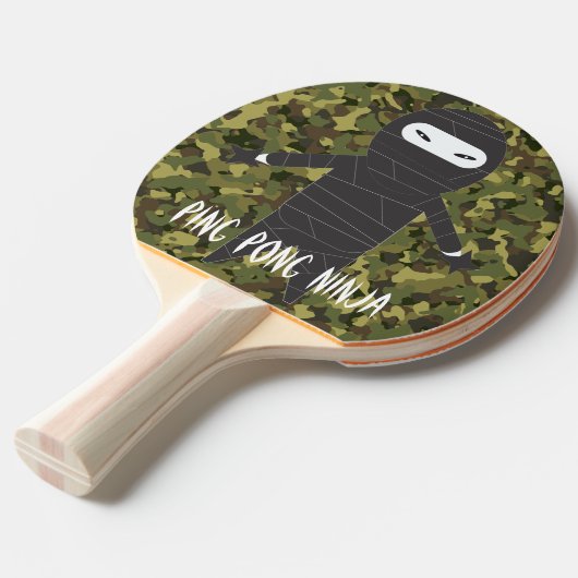 Raquette De Ping Pong Ninja Funny Smack Talk Fun Camo  (Devant Angle)