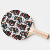 Raquette De Ping Pong Ninja Girls Anime With Text Pattern Design (Côté)