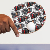 Raquette De Ping Pong Ninja Girls Anime With Text Pattern Design