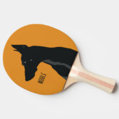 Raquette De Ping Pong Noble noir Doberman (Côté)