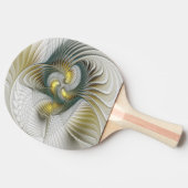 Raquette De Ping Pong Nobly Golden Turquoise Imaginaire Fractal Art (Côté)