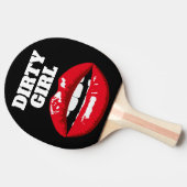 Raquette De Ping Pong Noël Anniversaire Cadeau DIRTY FILLE (Côté)