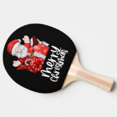 Raquette De Ping Pong Noël avec Père Noël (Côté)