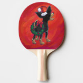 Raquette De Ping Pong Noël Chihuahua en rouge (Dos)