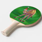 Raquette De Ping Pong Noël De Camel Sur Vert (Devant Angle)