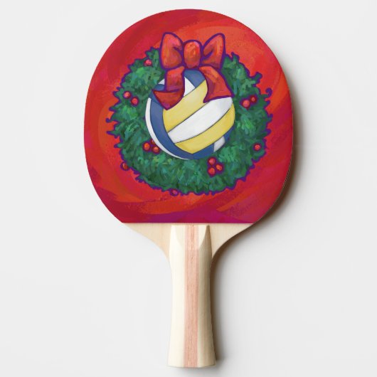 Raquette De Ping Pong Noël de volley-ball (Dos)