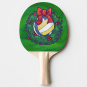 Raquette De Ping Pong Noël de volley-ball (Devant)