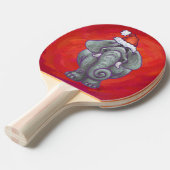 Raquette De Ping Pong Noël des éléphants en rouge (Devant Angle)