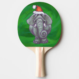 Raquette De Ping Pong Noël des éléphants en vert