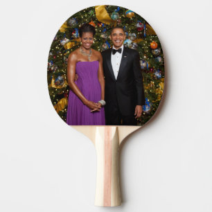 Raquette De Ping Pong Noël du président Barack Obama et de Michelle
