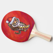 Raquette De Ping Pong Noël du tigre en rouge (Côté)