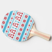 Raquette De Ping Pong Noël et l'hiver ont tricoté le motif (Côté)
