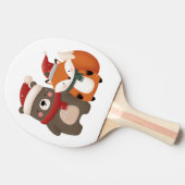 Raquette De Ping Pong Noël/hiver Mignonne Ours et renard (Côté)
