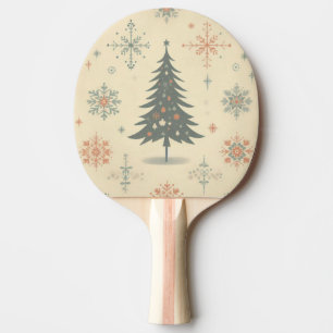 Raquette De Ping Pong Noël/hiver moderne vintage/retro