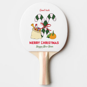 Raquette De Ping Pong Noël minimaliste mignon et le Nouvel An heureux