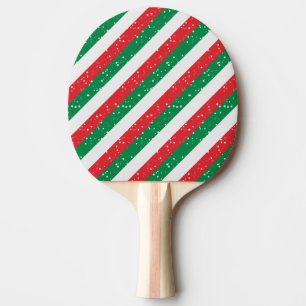 Raquette De Ping Pong Noël Noël Noël Noël Festive Joie rouge blanc vert