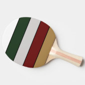 Raquette De Ping Pong Noël Or Vert Rouge Argent Et Blancs (Côté)