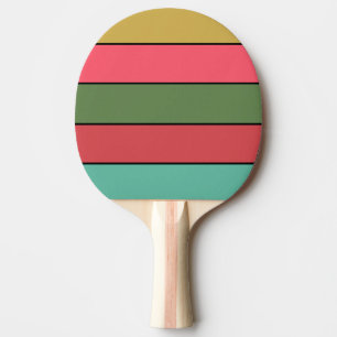 Raquette De Ping Pong Noël Rouge or couleur verte sur papier d'aquarelle