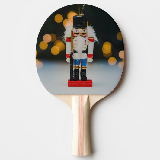 Raquette De Ping Pong Noël SlipperyJoe nutcracker figurine ornement (Devant)