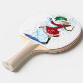 Raquette De Ping Pong Noël Snowman et danseuse Ping Paddle (Devant Angle)
