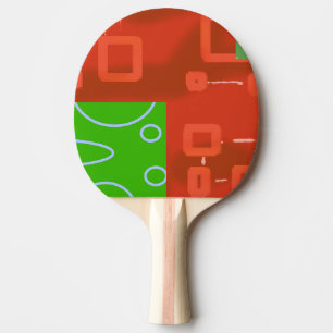 Raquette De Ping Pong Noël vert rouge