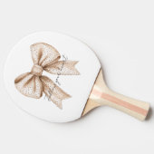 Raquette De Ping Pong Nœud blanc pêche (Côté)