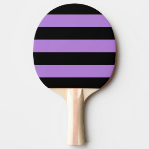 Raquette De Ping Pong Noir Moderne, Rayure Violet Lavande